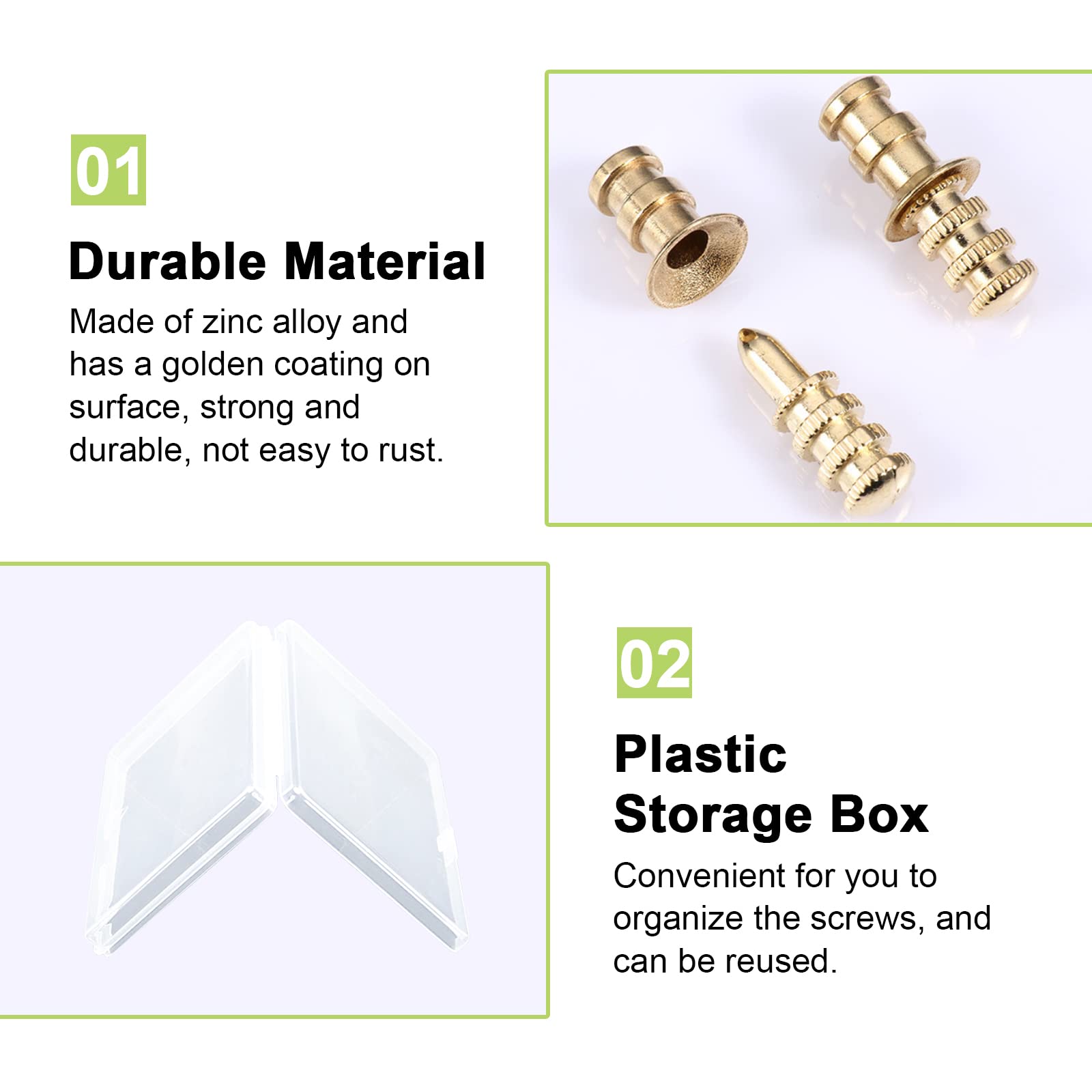 Table Setting Pin Brass Alignment Dowel Pins Table Leaf Pins & Sockets - 6 Pieces Gold ...