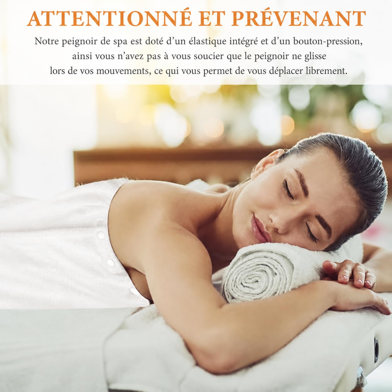Set di 4 asciugamani da bagno da donna in microfibra, accappatoi con bottoni regolabili, avvolgenti per doccia, sauna, spiaggia, palestra, hotel (bianco)