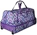 Vera Bradley Women's Lighten Up Large Rolling Duffle Luggage, Lilac Tapestry, One Size