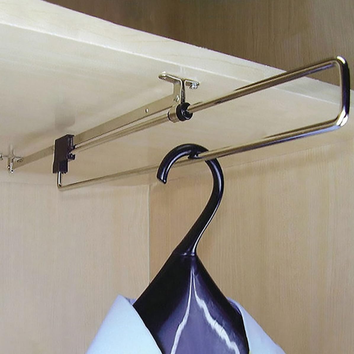 Generic 5pcs Adjustable Telescopic Closet Rods Clothes Hanger Bars Made of Sturdy Iron with Smooth Surface Retractable Design for Closet and Corridor Storage