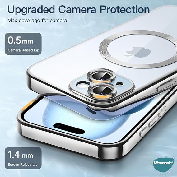 Microsonic Apple iPhone 17 için Kılıf MagSafe Luxury Electroplate Yeşil [iPhone 17 ile Uyumlu Kılıf - Yeşil]