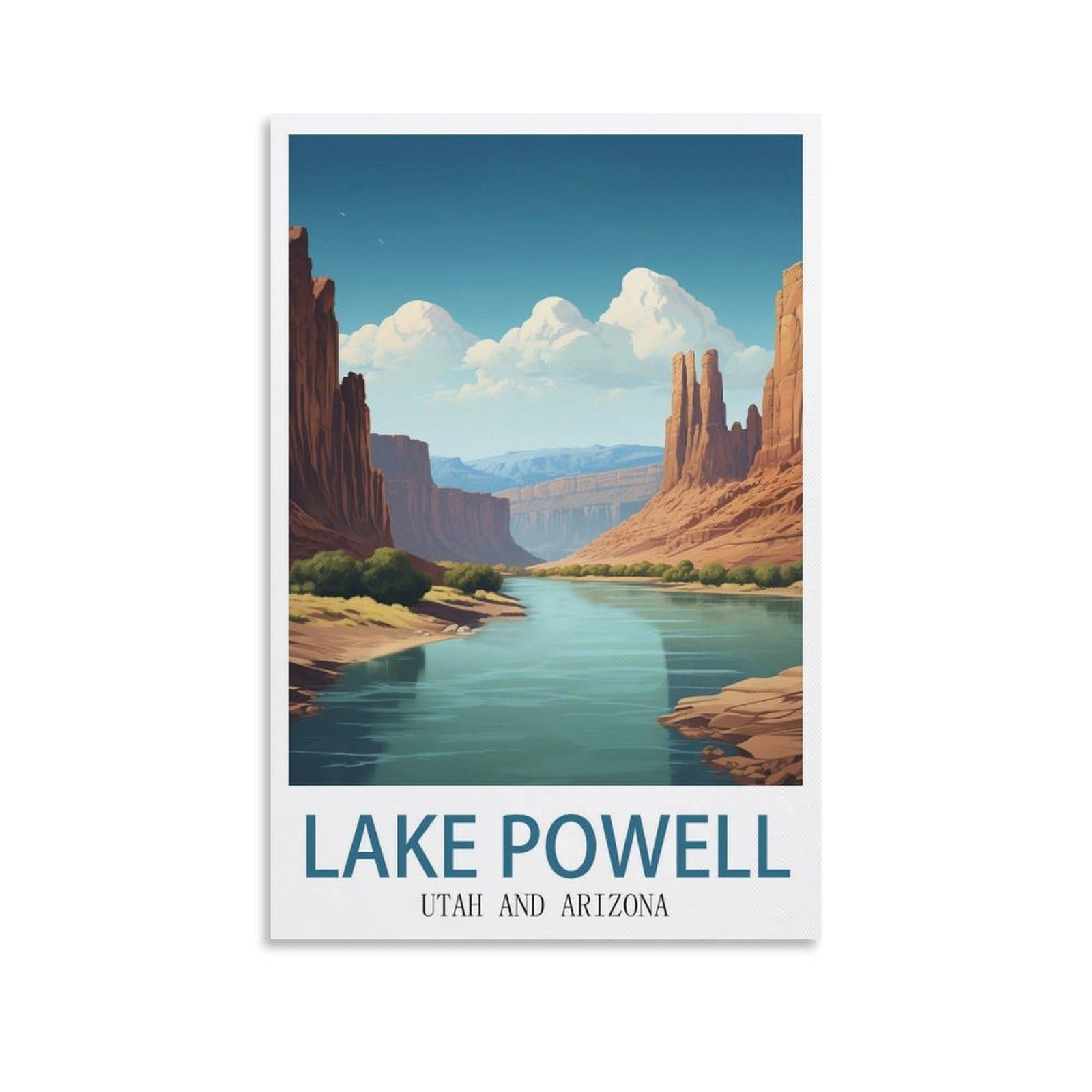 EZMLFA 5D Diamond Painting Kits for Adults,Lake Powell,DIY Full Round Drill Diamond Dot Gem Art Kits for Adults,Crafts for Decor 30x40cm