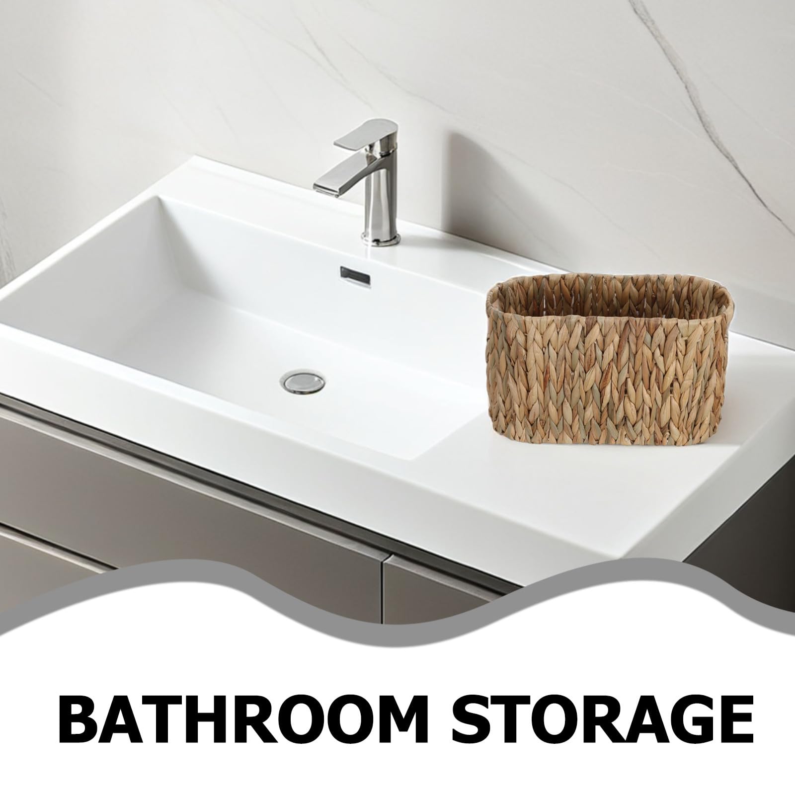 Cestino Portarotoli Carta Igienica in Rattan Maniglie | Organizer Bagno per Toilette, Intreccio Decorativo Boho, Struttura Intrecciata Elegante