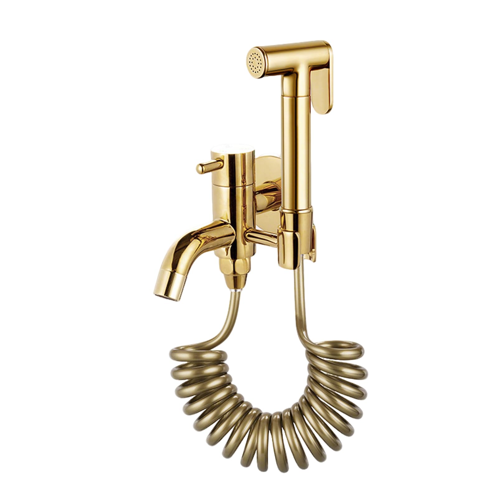 Bidet słuchawka prysznicowa, montaż ścienny, zestaw z wężem 2,3 m, montaż ścienny, armatura natryskowa, mosiężna, na balkon, WC, tytanowa