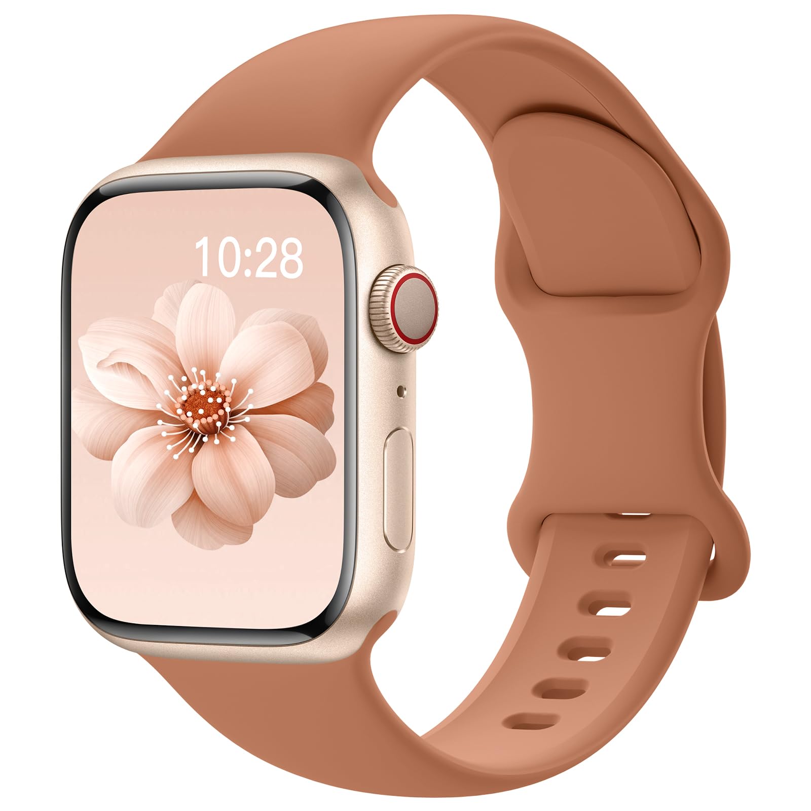 Sport Silicone Band Compatible with Apple Watch Bands 40mm 38mm 41mm 44mm 45mm 42mm 49mm Women Men,Soft Wristband Waterproof Replacement Sport Strap for iWatch Bands Series 9 8 7 6 5 4 3 2 1 SE Ultra Brown 38mm/40mm/41mm/42mm(series 11 10)