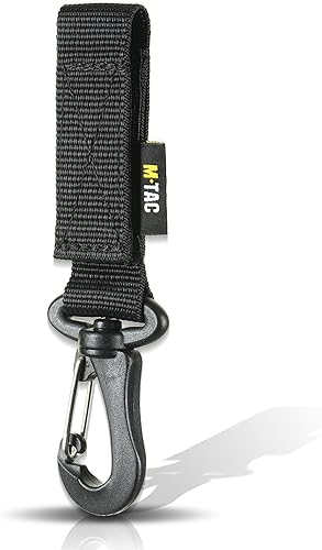 M-Tac Llavero para cinturón con clip para llaves, llaveros tácticos para hombre, llavero militar Molle Negro -,Verde