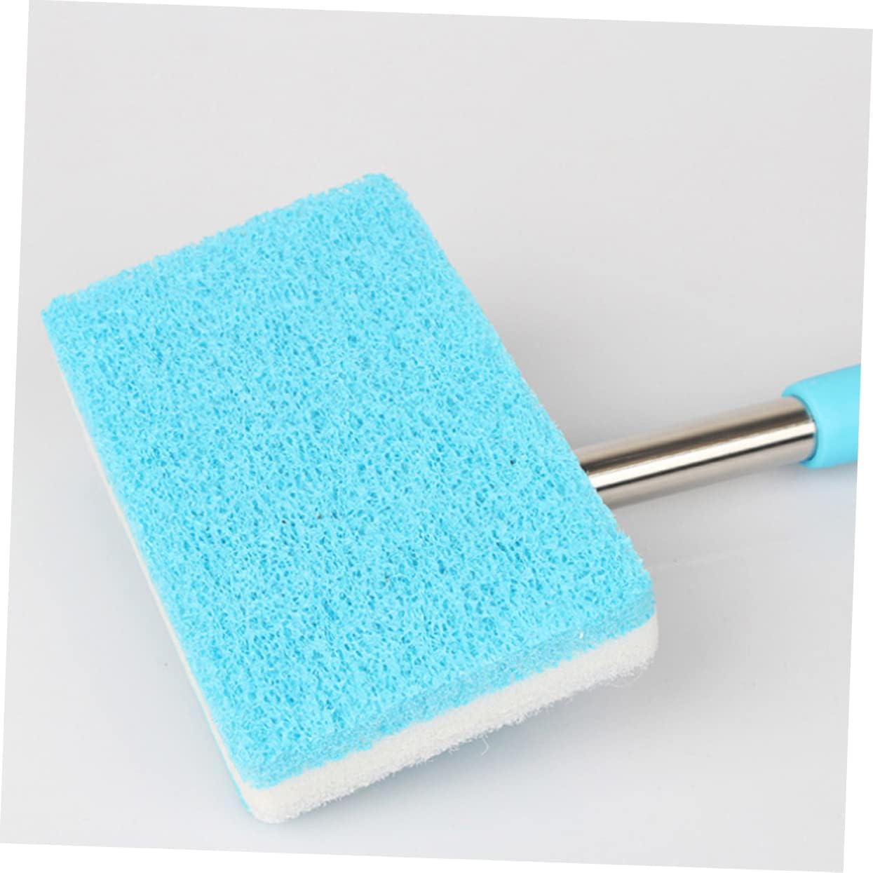 VANZACK 2 Pack Telescopic Sponge Brush Set Aquarium Cleaning Tool Long Handle Triangle Head Easy Access Fish Tank Cleaner