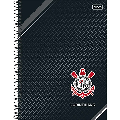 4 CADERNOS ESPIRAL CAPA DURA UNIVERSITÁRIO 1 MATÉRIA CLUBE DE FUTEBOL CORINTHIANS - 80 FOLHAS