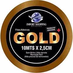 Fita Protese Capilar 10m Larga 2,54cm Amarela Dupla Face Não Derrete Peruca