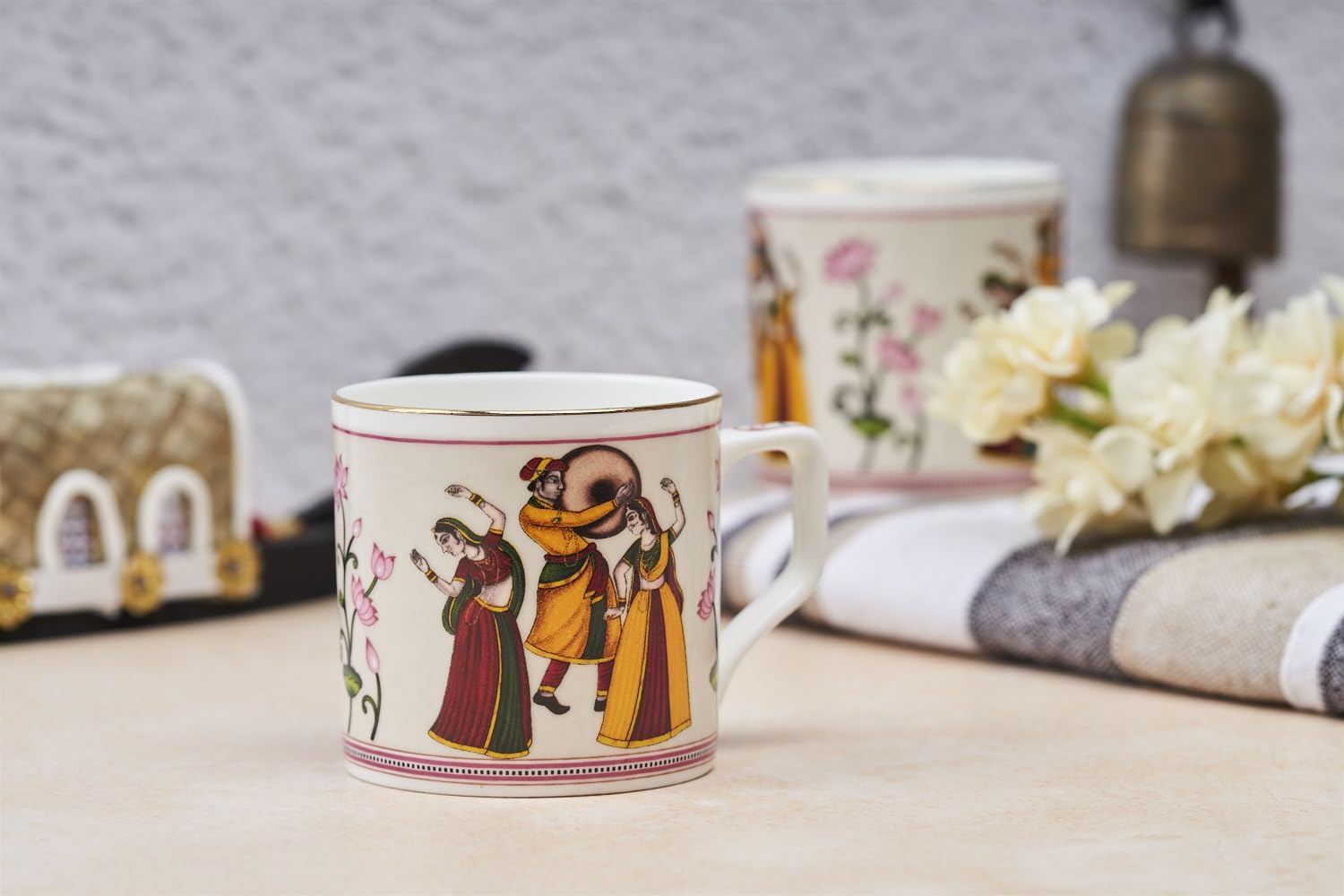 GOLDEN QUEENs Gold Series Tea And Coffee Mugs - Set Of 6 - Bone China (Dance Of Harmony Mugs), 200 ML (B0CVDCW1ZZ) Amazon Price History, Amazon Price Tracker