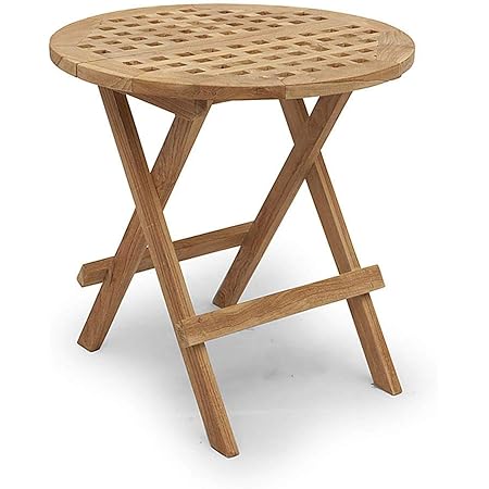 Amazon.de Antike Fundgrube Kleiner Gartentisch klappbar aus Teakholz