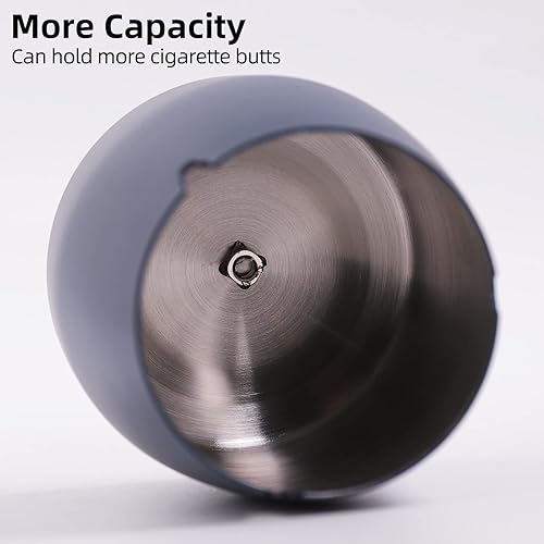 Miniatura 3 de Cenicero con tapa para cigarrillos, de acero inoxidable, sin humo, sin olor, resistente al viento, ceniceros para el hogar, oficina, mesa, exterior,