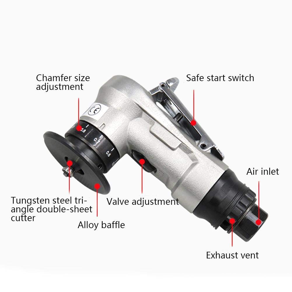 Máquina De Biselado Neumática KOPO KP-5702 Cortadora 45° Chaflán Desbarbado Metales Ligera Alta Velocidad Precisión