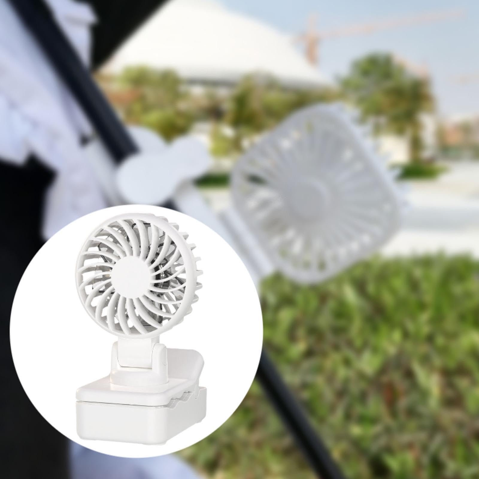 Mini Ventilatore a Clip da Scrivania, Comodo con 3 velocità Regolabili, Ideale Come Regalo Estivo, Piccolo E Rinfrescante per Cucina, Campeggio, Pesca, Bianco