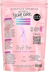 Argila Rosa Mascara Facial 100% Natural Em Po 200gr SkinCare Para Todos Os Tipos De Pele