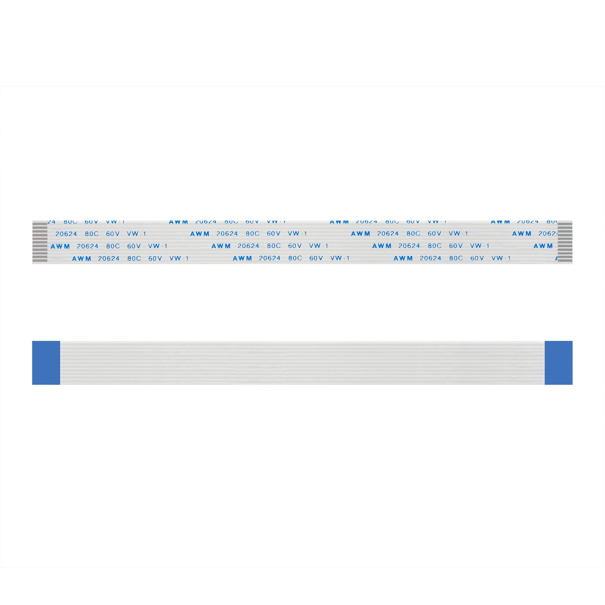 FOCMKEAS 10PCS 10 Pin Flexible Flat Cable, 1mm Pitch 150mm FPC FFC Flexible Flat Ribbon Cable for LCD TV DVD Player 3D Printer Laptop(A Type)