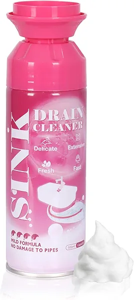 GARINOM Foaming Drain Cleaner, Sink Cleaner and Deodorizer, Drain Clog Remover for Kitchen Sinks,Bathroom Drains, Washbasin (1Pcs)