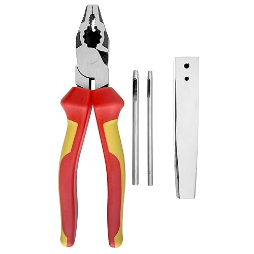 Kit de fijación de remaches de cobre de cuero con alicates de corte y perforador