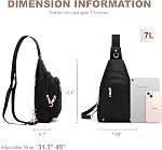 SYTRAH Sac anti-vol pour femmes, RFID Sac à dos en écharpe convertible, Sac à poitrine en harpe transversale