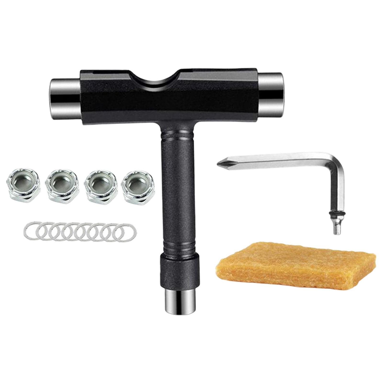 Club Bollywood®All-in-One Skate Tools Repair Install Multi-Function Scooter Skateboard Tool| Outdoor Sports | Skateboarding & Longboarding |1 Piece Skateboard T Wrench-image-3