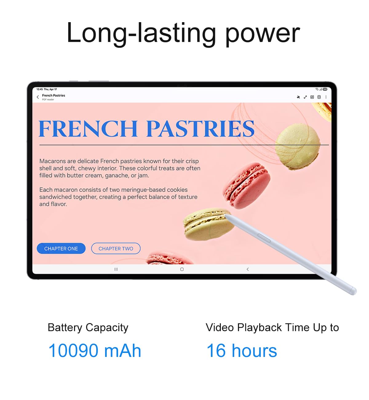 Samsung Galaxy Tab S9 Ultra FE+ Plus AI Android Tablet (14.6" QHD Touchscreen 120Hz, 12GB RAM, 512GB Storage, 16-Hr Long Battery Life, S Pen, 2 Front + 2 Rear Cameras, Lightweight Durable), SM-X910