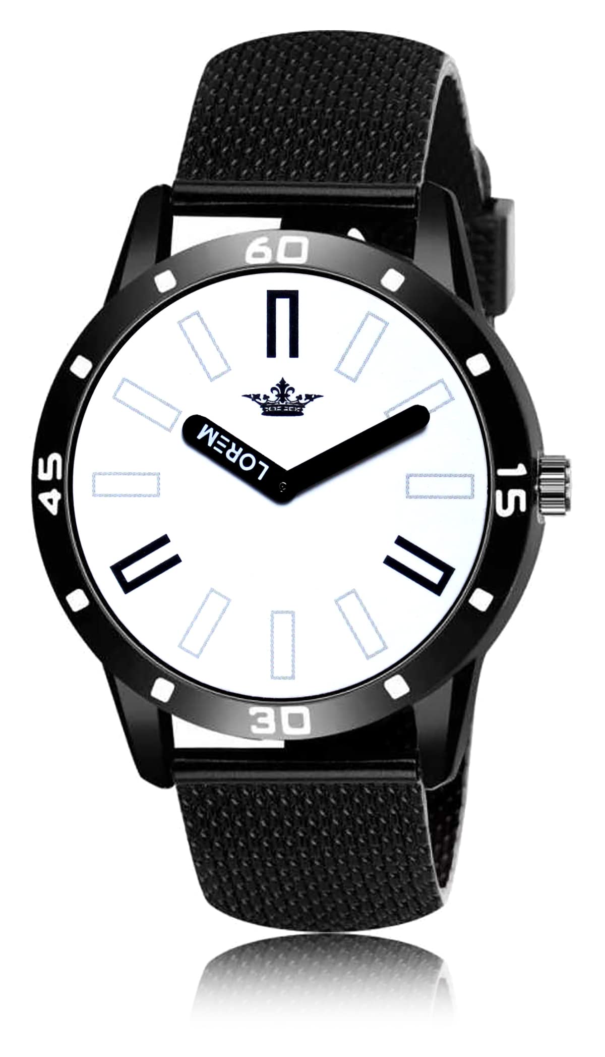 LOREM Analogue Sporty Look White Dial Watch for Mens & Boys LR57 (B09HGCJNWD) Amazon Price History, Amazon Price Tracker