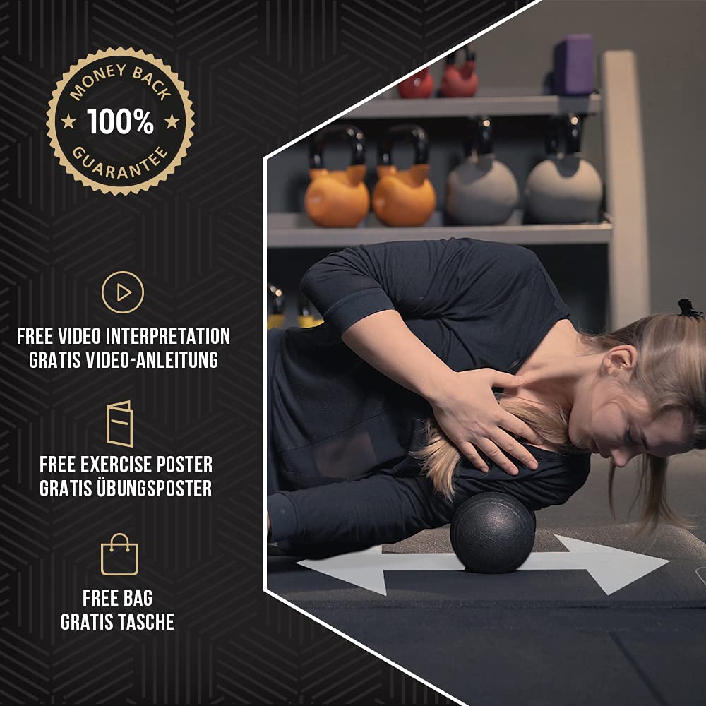 [Peanut Ball 12 cm y Peanut Ball 8 cm] Triggerpoint – Bola de masaje – Bola de masaje – Bolas de masaje con instrucciones de vídeo (francés), póster y dac – Premium SET