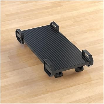 コンピュータータワースタンド Pcスタンド 床用 Pcタワースタンド キャスター4輪付き 収納ラック モバイルcpuスタンド フロアカーペット ゲーム用 Pcケース ローリングデスク用 ブラック