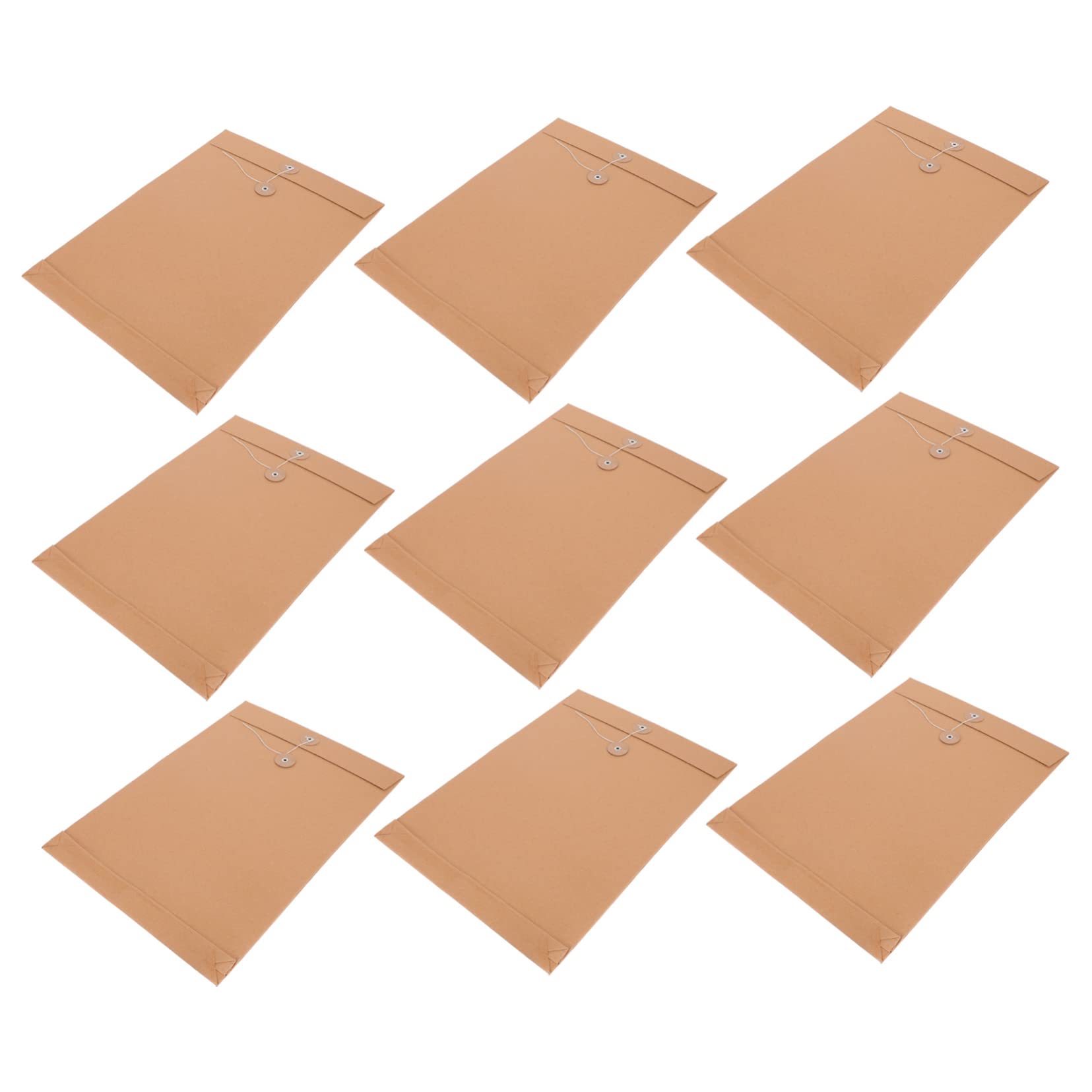 Cartella in Carta Kraft 50 Pezzi, Chiusura a Bottone | Borsa Porta Documenti Formato Standard, Organizer Cartaceo Capiente, Back To School Party