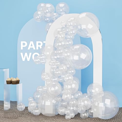 Miniatura 11 de PartyWoo Kit de arco de globos verde salvia, guirnalda de 152 piezas de diferentes tamaños de 18, 12, 10, 5 pulgadas, globos bohemios de confeti