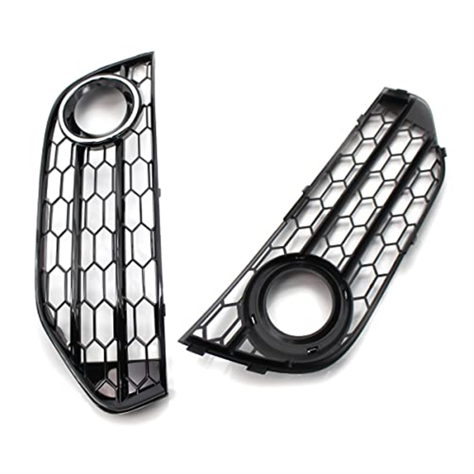Do A4B8 Touring Edition 2007-2010 2 szt. Plaster miodu perforowana przednia rama światła przeciwmgielnego Auto Modified Parts 8K0807681J 8K0807681 Listwa przeciwmgielna(BLACK Gloss Black)