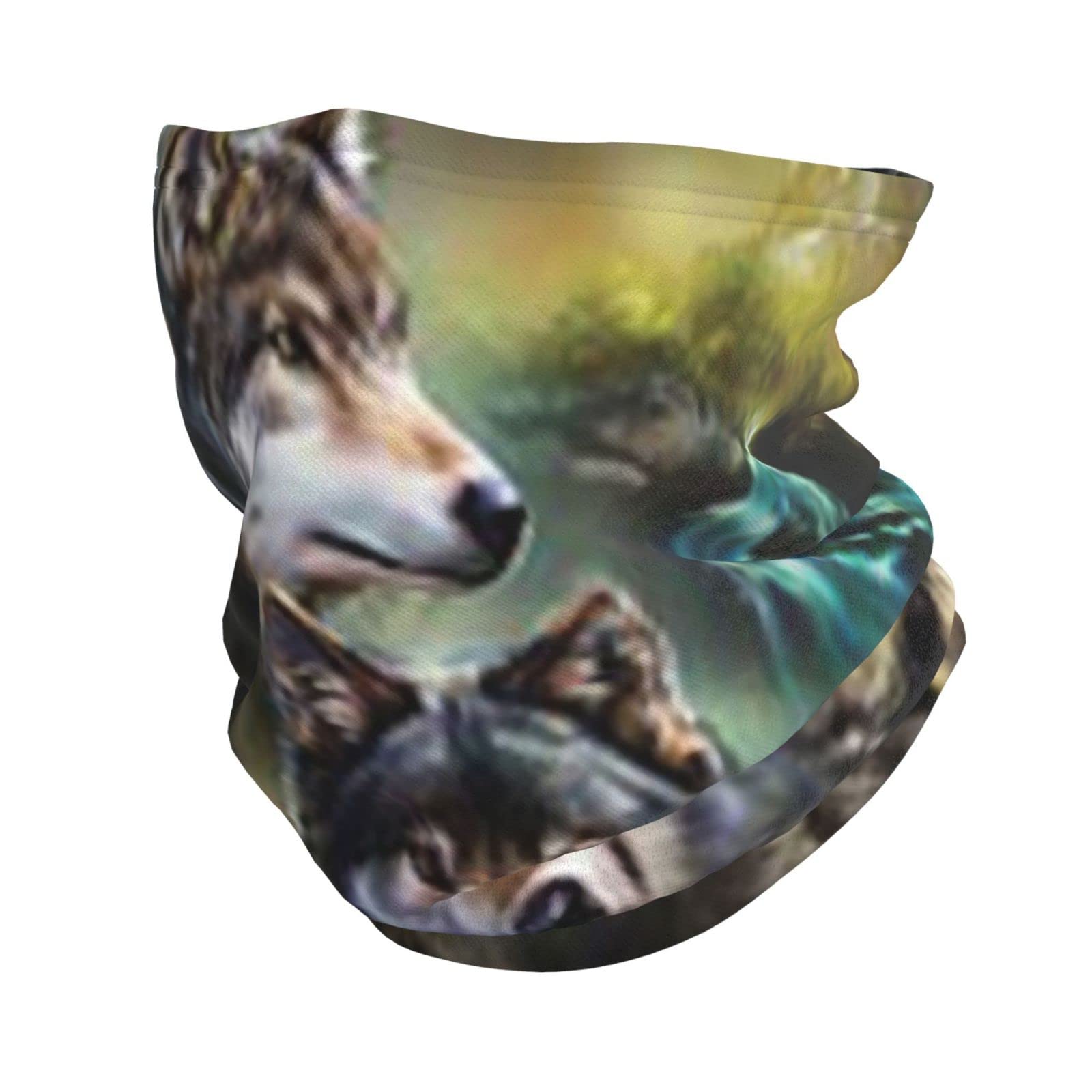 Multifunctional Headwear Wolf Moon Forest Ourdoor Face Balaclavas Neck Gaiter Bandanas Scarf For Men Women Outdoor Sports