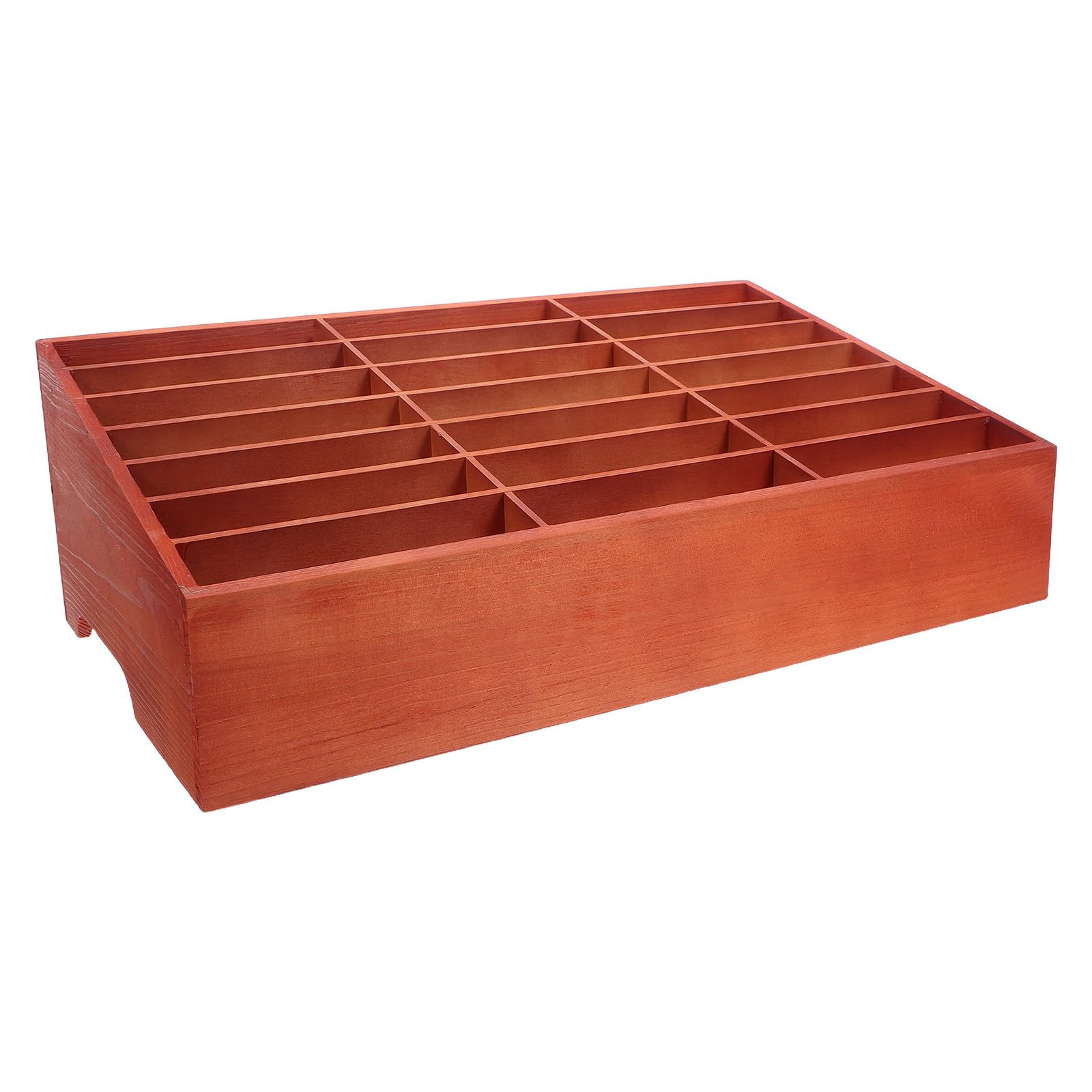 Organizer per Telefoni da Classe in Legno, 21 Slot, Marrone | Desktop per Aula e Sala Riunioni, Gestione Ordinata, Nessun Montaggio Richiesto, Stile Retro Minimale Moderno