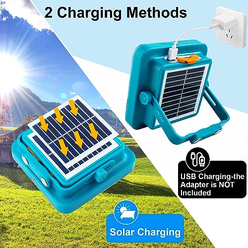 Image of Rechargeable LED Construction Spotlight,Portable LED Spotlight 4 Modes LED Floodlight 12000mAh USB Charging Foldable Work Light for Construction Site,Camping