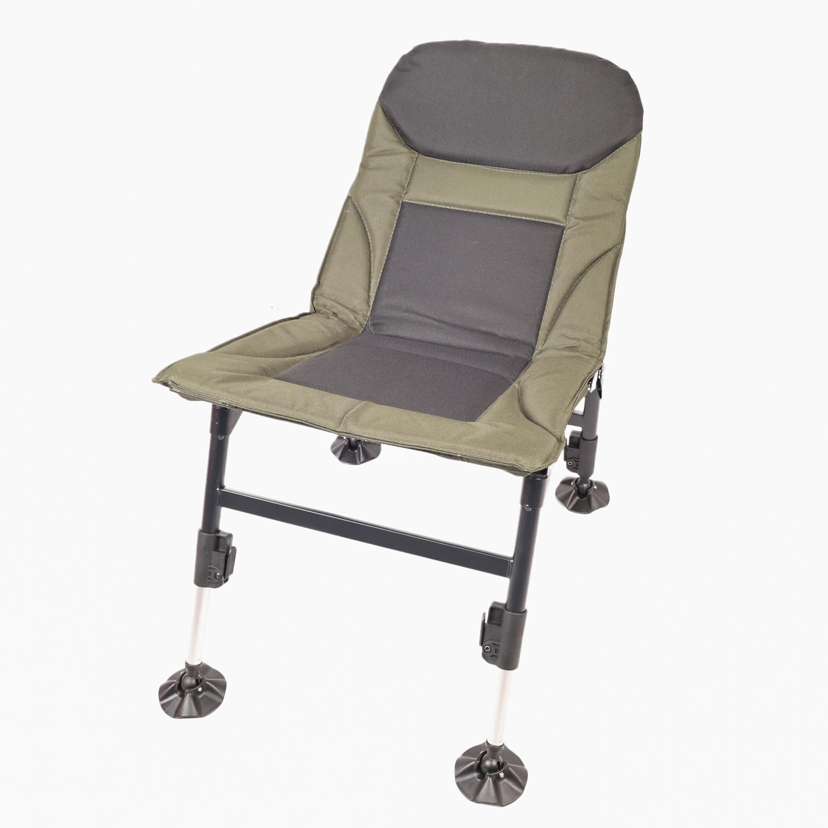 Chaise de camping de qualité supérieure avec grands pieds réglables pour pêche à la carpe