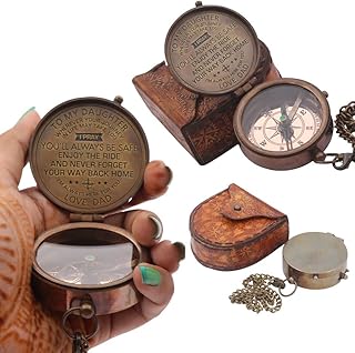 RII To My Daughter Gifts from Dad, Solid Brass Directional Engraved Compass, Baptism Gifts for Girls, Graduation Gifts, Wedding Gifts for Daughter, First Confirmation Gifts for Girls