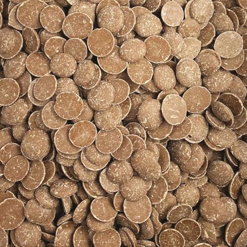Pistoles de chocolat Noir, Lait, Lait-Caramel ou Blanc de qualité professionnelle pour préparation maison, patisserie, gâteau, fontaines de chocolat (400g, Chocolat...