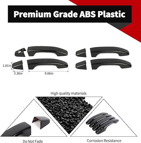 Miniatura 7 de Voodonala Cubierta exterior para manija de agarre para puerta de automóvil Chevy Colorado 2014-2022 compatible con Chevrolet Colorado GMC Canyon
