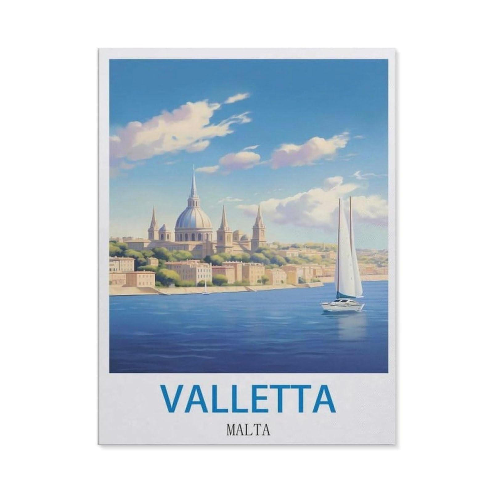 BEAYODKP 5D DIY Diamond Painting kit，Valletta Malta（30x40cm）