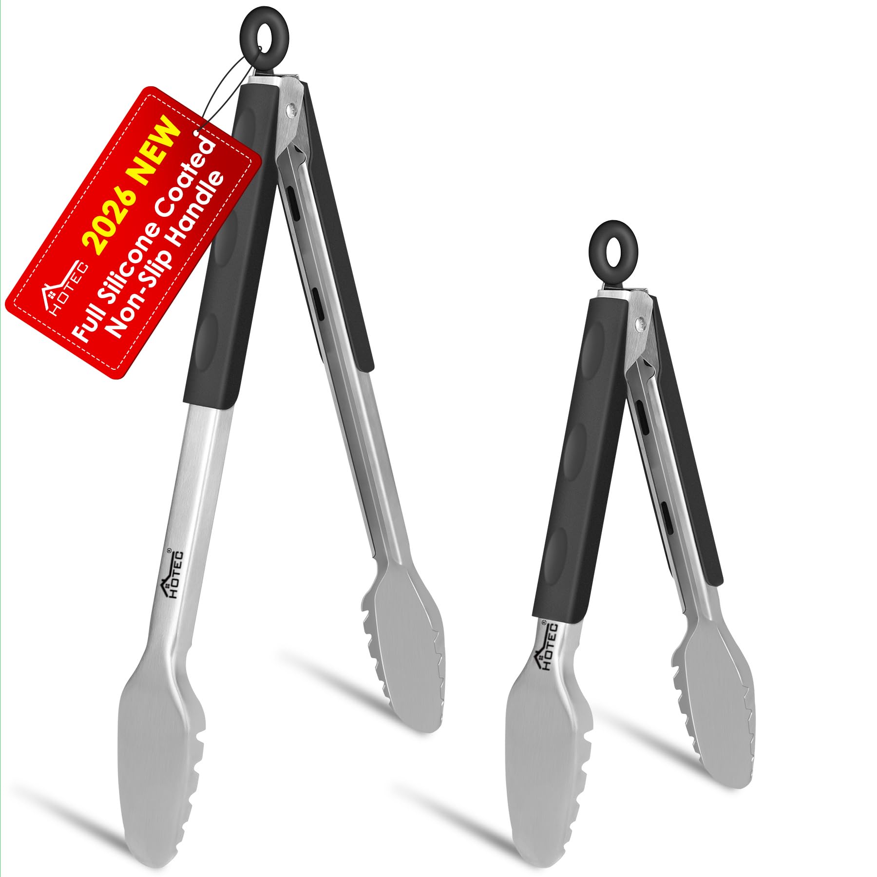 Hotec Stainless Steel Tongs - Kitchen Tongs Set -15