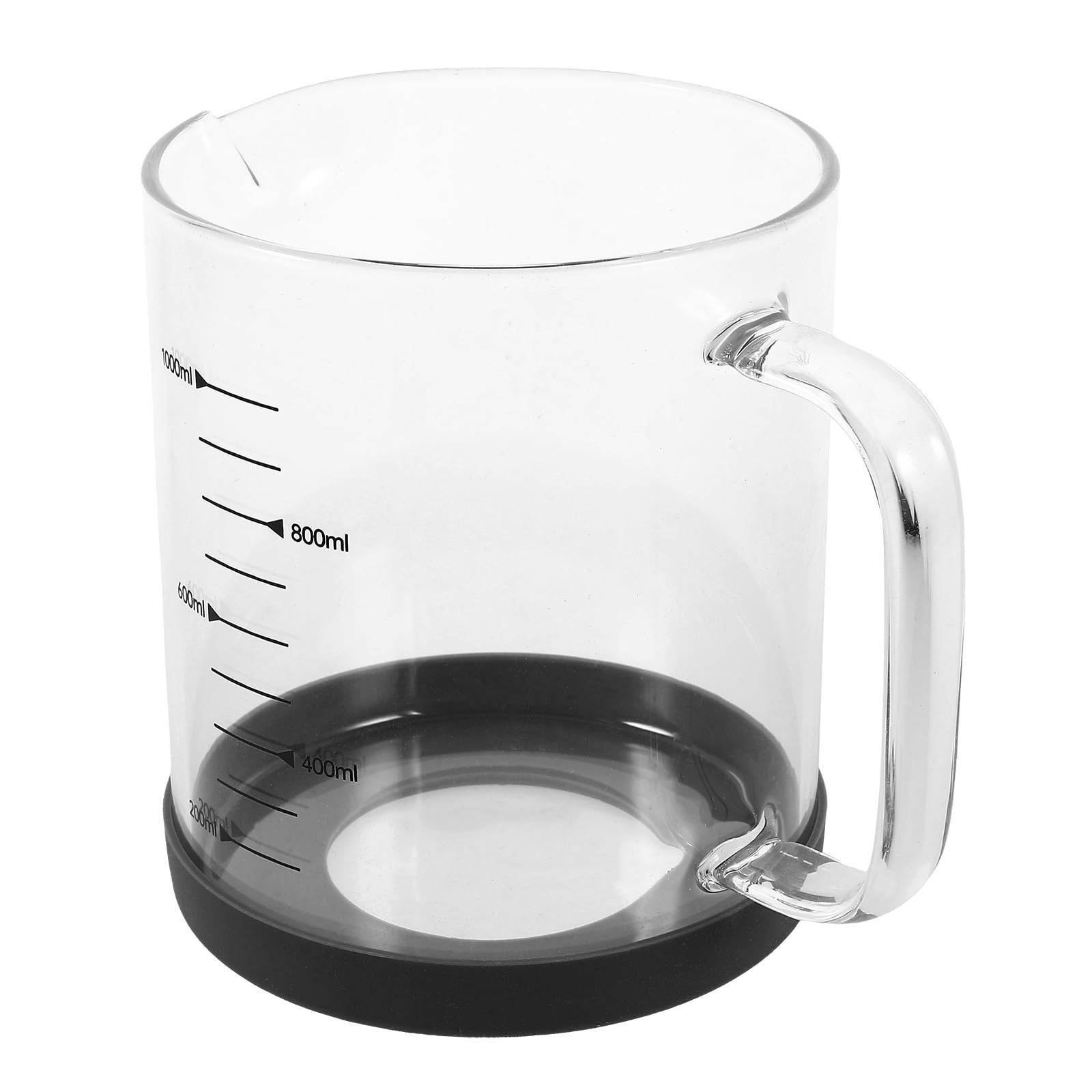 Taza medidora de vidrio portátil con asa de 1000ml para medir líquidos en cafeterías y hoteles