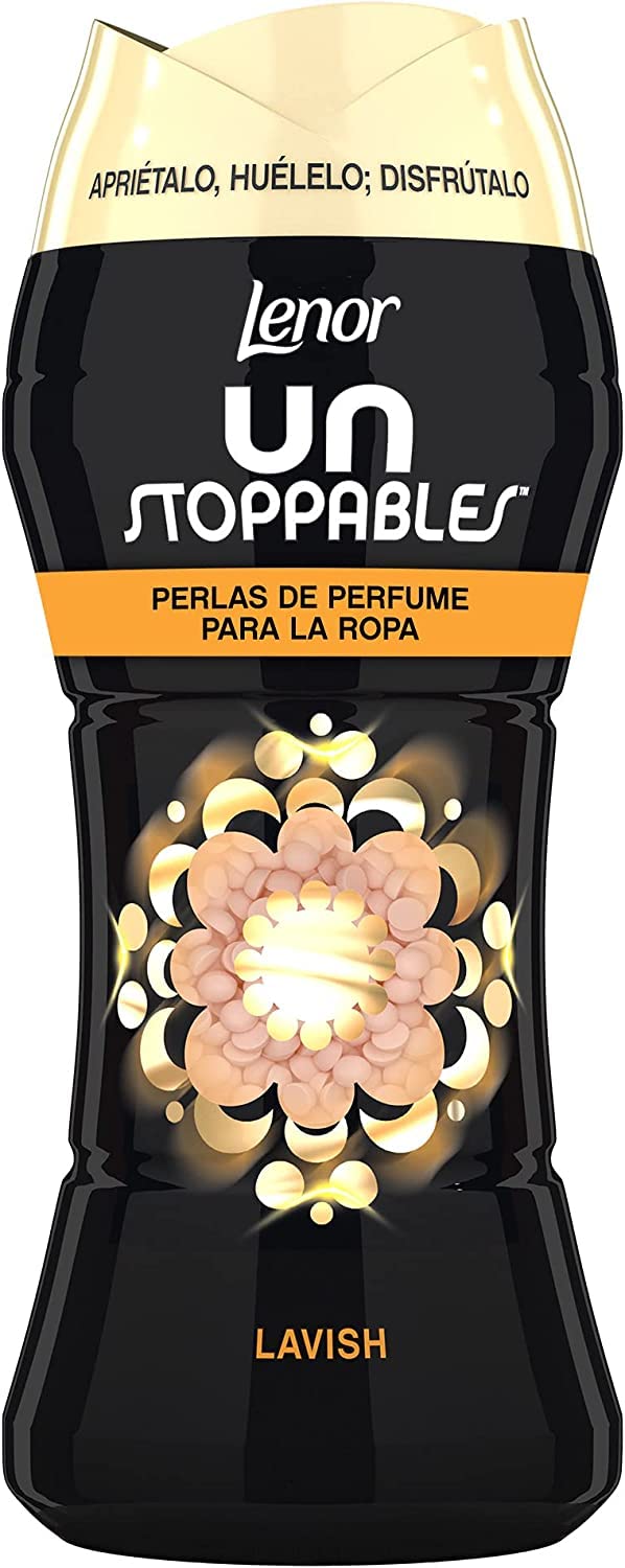 LENOR, Unstoppable Perlas de Perfume para la Ropa, 90 Lavados, Fragrancia Lavish, 6 x 210 gr
