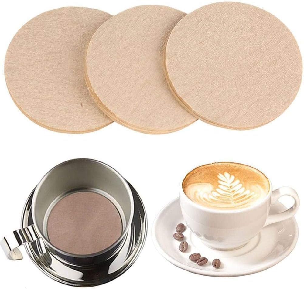 100 Pcs No.6 Coffee Filter Moka Pot Filter Paper, Coffee Filters, Coffee Machine Accessories