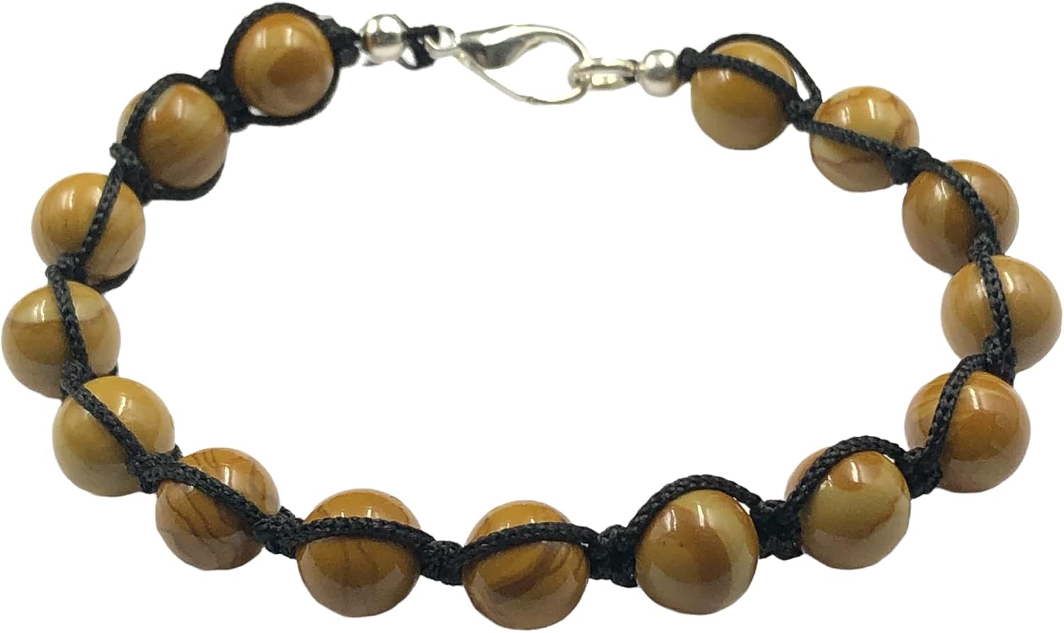 AAA " CAMEL JASPER " Natural Healing Power Gemstone Crystal Beads Unisex Bracelets 8mm .Cuff, Yoga & Meditation Bracelet , Woven Bracelet , Charm Bracelet , Thread Wrap Bracelet , Boho Bracelet , Gift for Men & Women ,Bye Bye Anxiety Bracelet, Handmade Bracelet for Reiki Healing