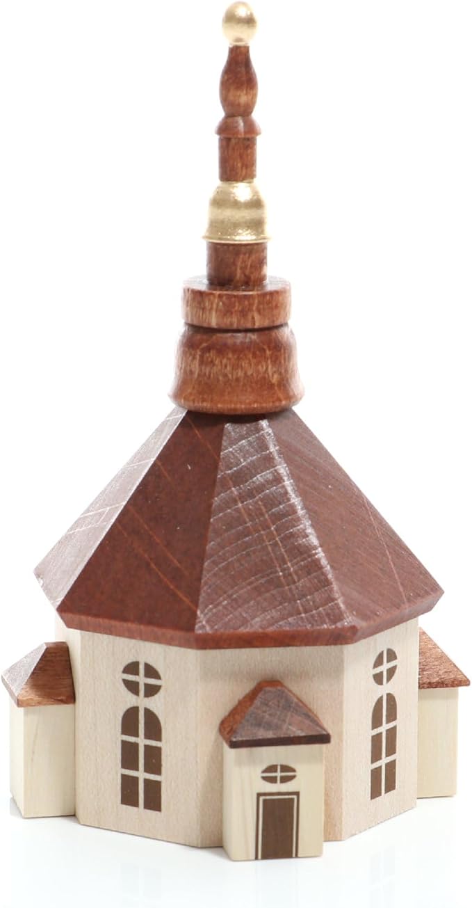 Rudolphs Schatzkiste Deko Kirche BxHxT ca 7x11x7 cm NEU Weihnachten Seiffen Haus Deko Kerzen Erzgebirge Winter Dekoration Kirche
