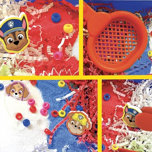 Image of Official Paw Patrol Seek & Find Sensory Bin, Ready-to-Use Sensory Toys, Sensory Bin for Kids with Lid, Play Sand, Scoops & Tongs, Sensory Toys for Toddlers 3-4