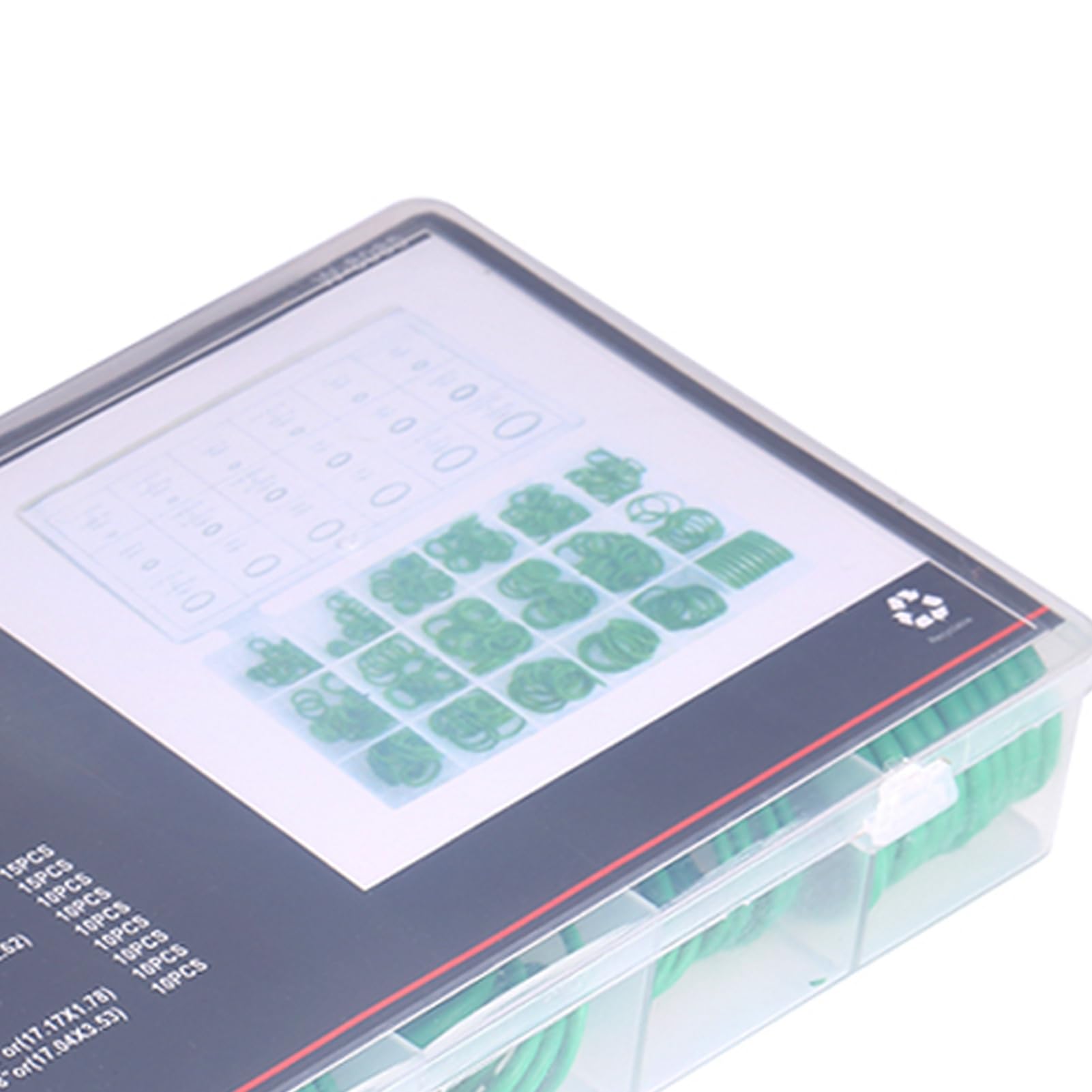 yosoo 270pcs 18 Größen Dichtungsgummi Sortiment Kit für Klimaanlage HNBR O-Ring Set Auto Auto Fahrzeug Repair Grün