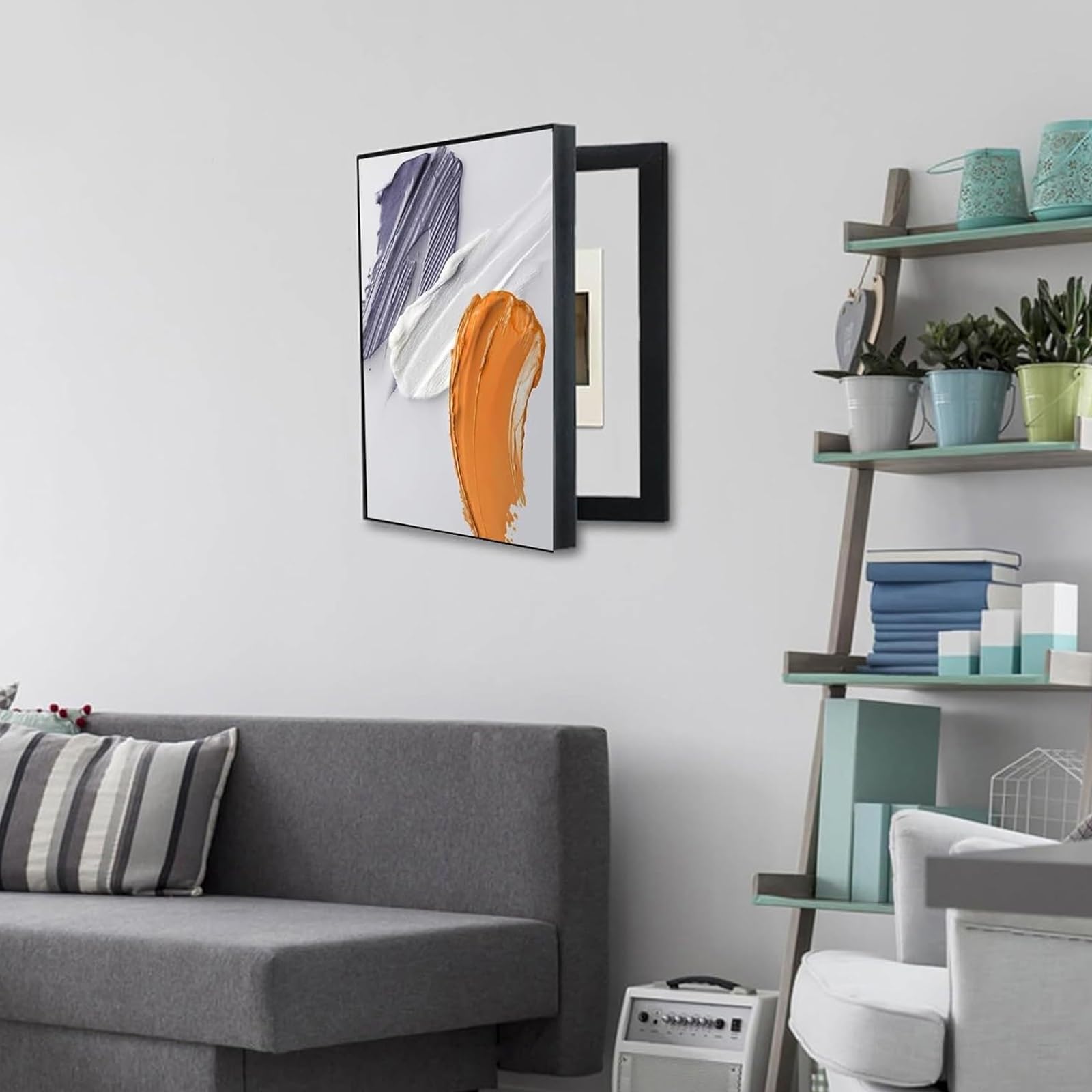 Generico Copertura Decorativa per Scatola contatore Elettrico - Arte Creativa da Parete per Pannello Interruttore e Interruttore Fusibile, Pittura Decorativa per Quadri elettrici Domestici