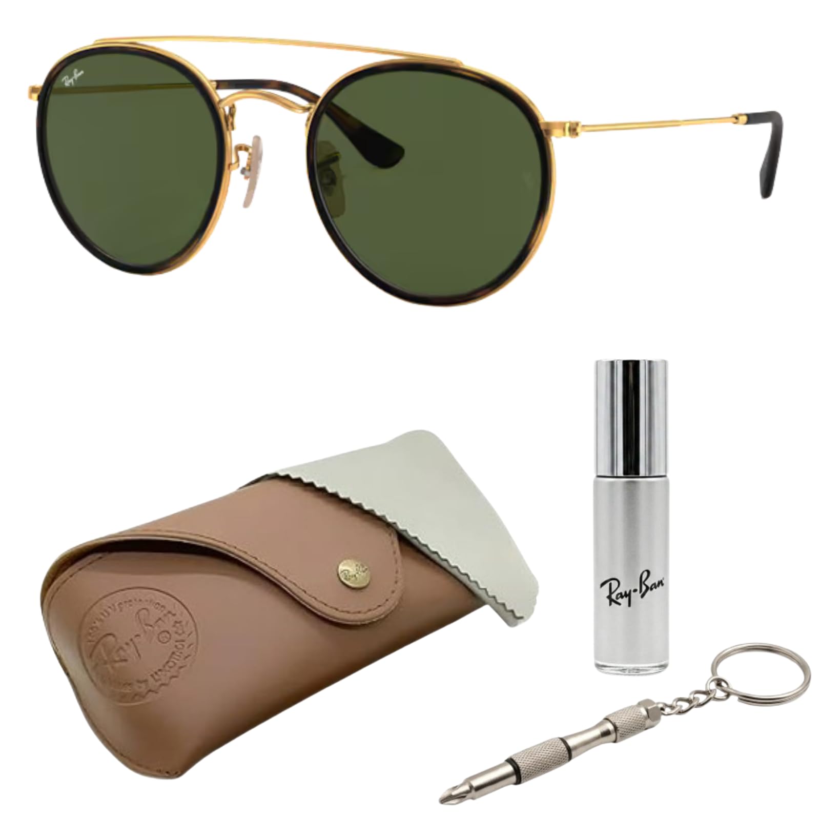 Amazon | Ray-Ban RB3647N ラウンドダブルブリッジ スクエアシェイプ