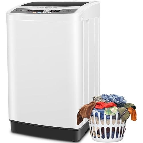 Nictemaw Portable Washing Machine, 20Lbs Capacity Full-Automatic Portable Washer Machine, 2.8Cu.ft Washer and Dryer Combo with 10 Programs 8 Water Levels Laundry Machine for Apartment, Dorms, RV
